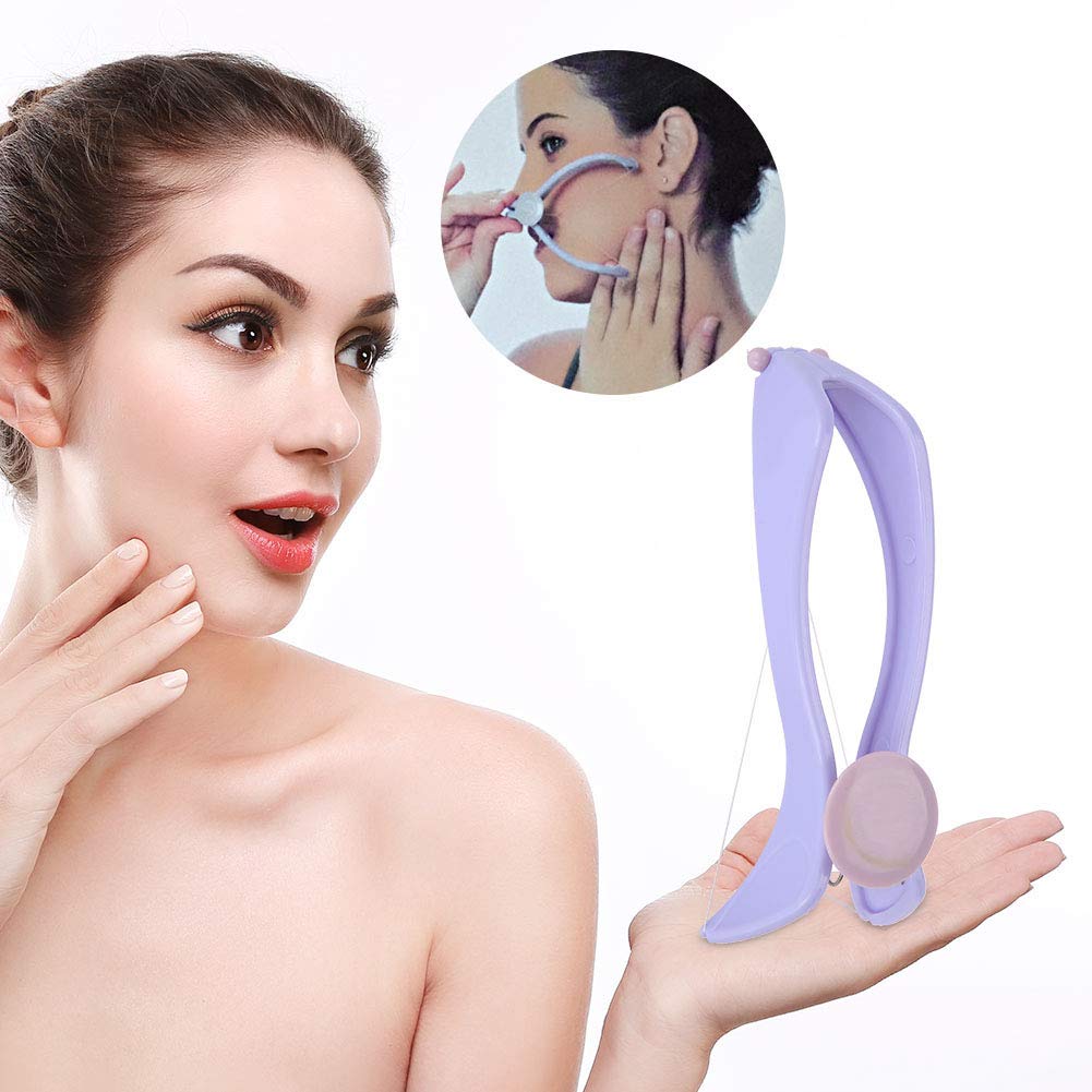 Facial Hair Removal for Women Facial Neck Hair Removel Cotton Threading Epilator Hair Removing Tool with 10 Cotton Lines (glasses case) Beauty and Personal Care Uxsiya