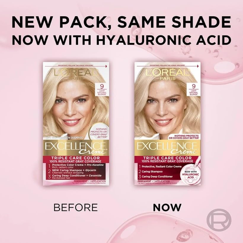 L’Oreal ParisExc H/C Nat Bld #9 R Size 1ct Excellence Creme Hair Color Light Natural Blonde #9