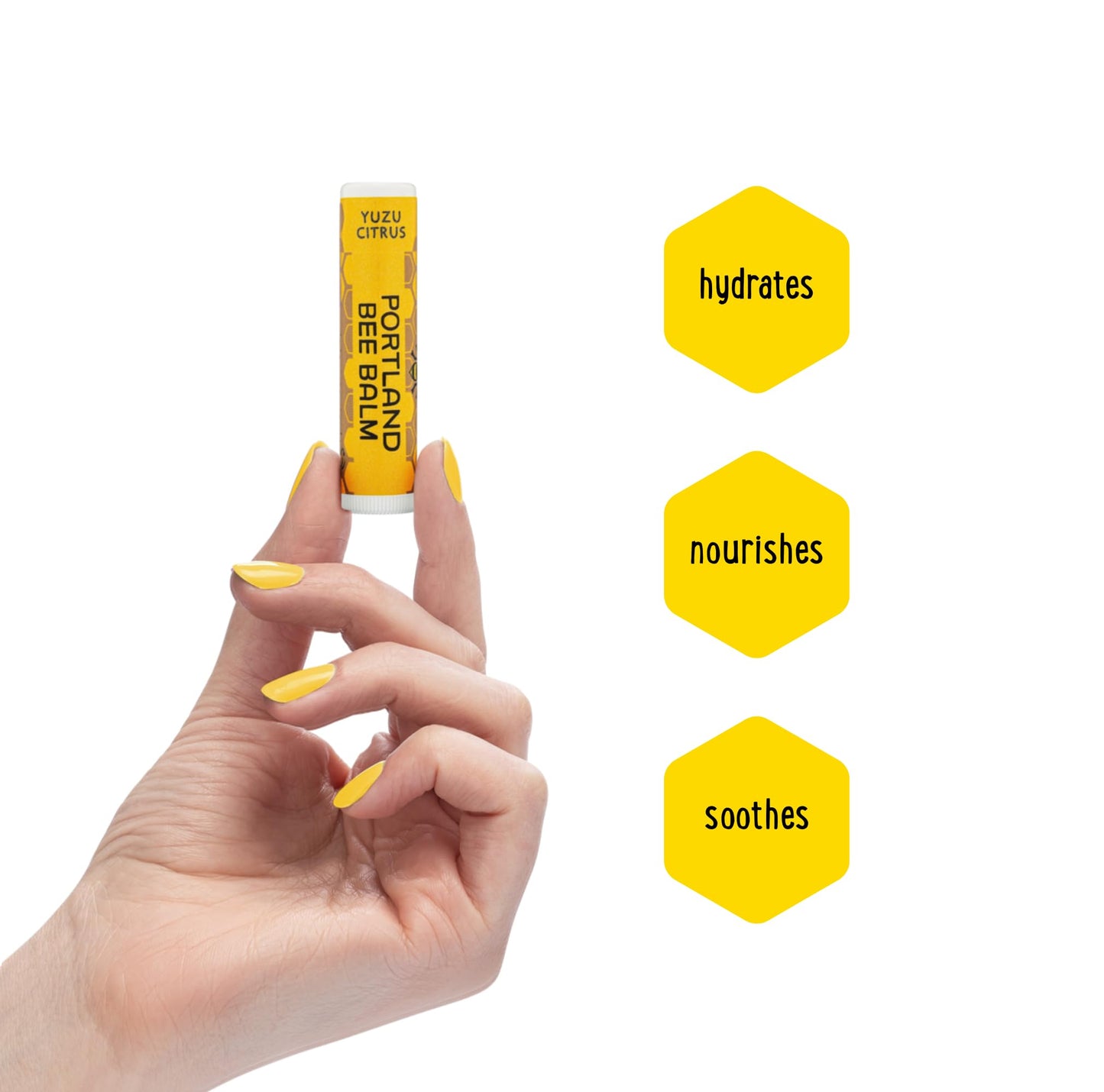Portland Bee Balm All Natural Handmade Beeswax Based Lip Balm, Yuzu Citrus Bulk 1 Count