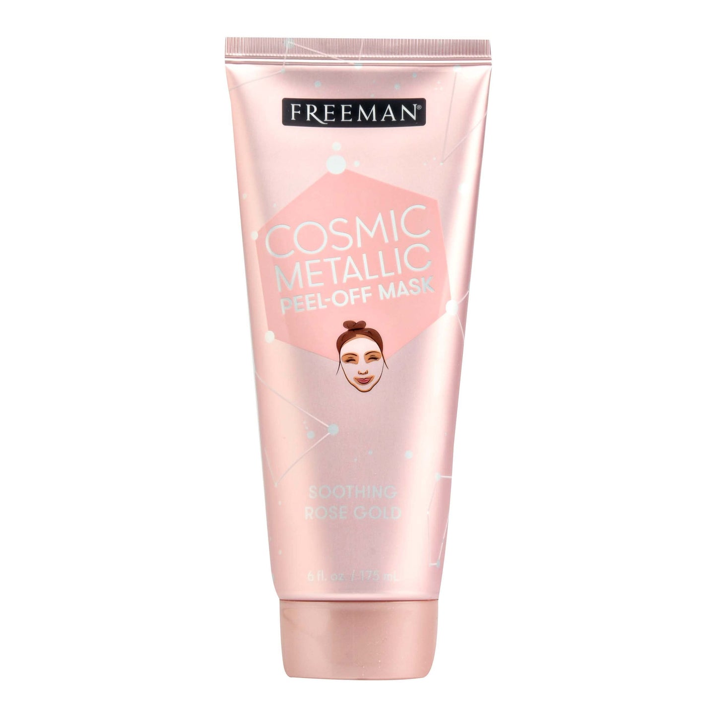 Cosmic Metallic Peel-Off Mask - Soothing Rose Gold by Freeman for Women - 6 oz Mask