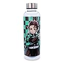 Surreal Entertainment Demon Slayer Tanjiro Kamado Plastic Water Bottle With Screw-On Lid | BPA-Free Plastic Sports Jug With Leakproof Lid