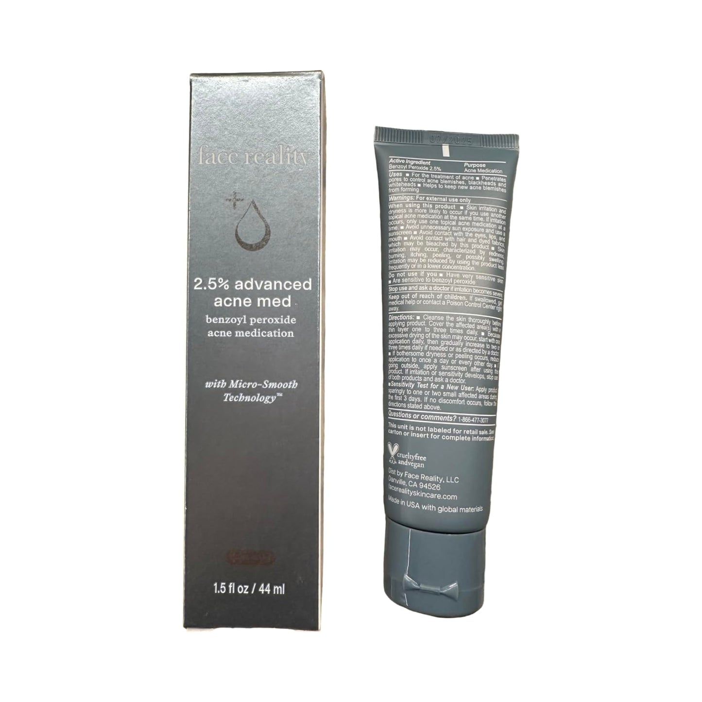2.5% Acne Med | Face Reality Skincare, Off White