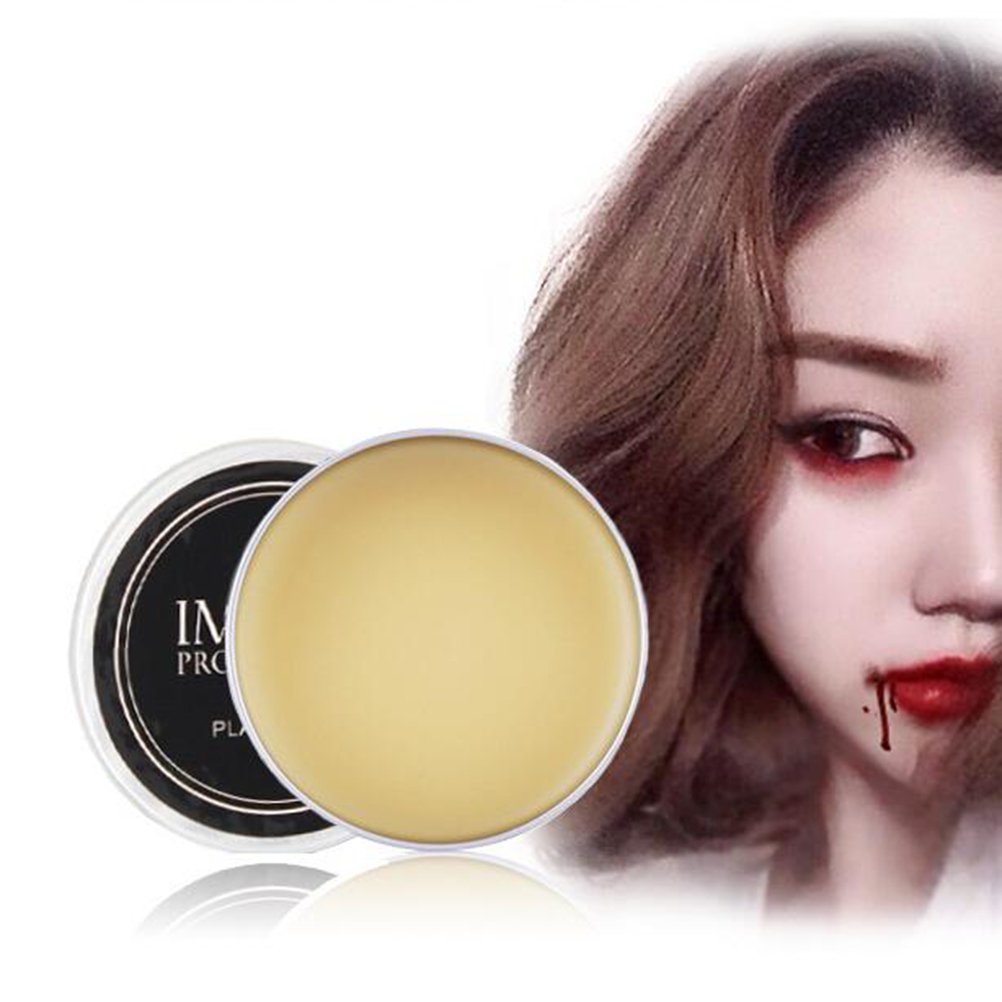 Lurrose Halloween Makeup Kit Fake Wound Scars Wax Body Face Painting Makeup with Spatula Tool