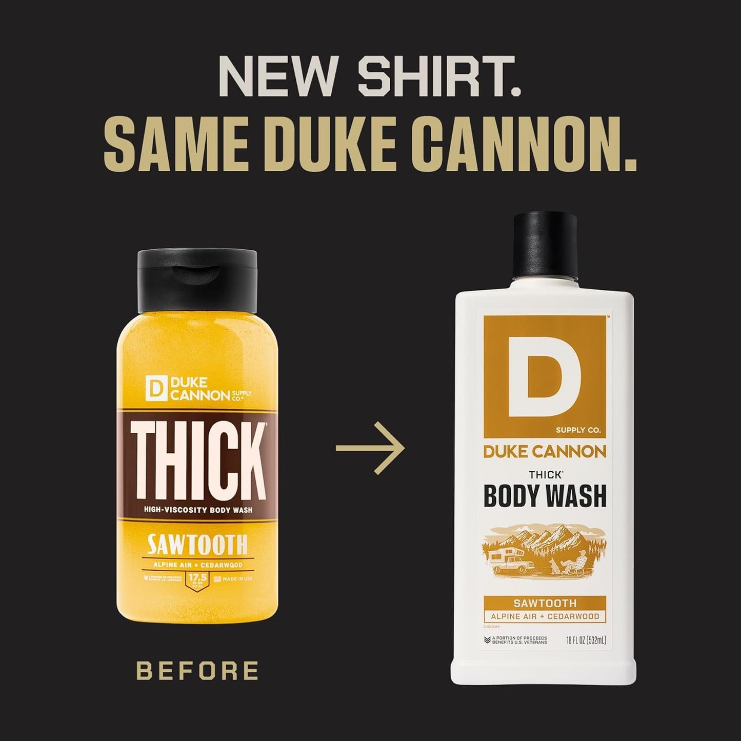 Duke Cannon Supply Co. Mens THICK Body Wash - Free of Sulfate, Paraben, & Phthalates Leaving Skin Soft and Hydrated - High Viscosity Odor Protection