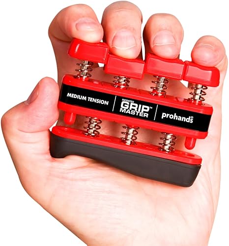 Prohands Gripmaster Hand Exerciser, Finger Exerciser (Hand Grip Strengthener), Spring-Loaded, Finger-Piston System, Isolate and Exercise Each Finger,…