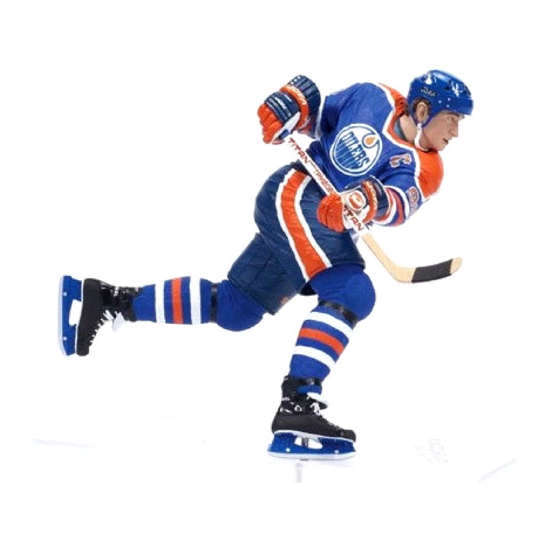 McFarlane Toys NHL Legends Series II Figure: Wayne Gretzky with Blue Edmonton Oilers Jersey (Center)