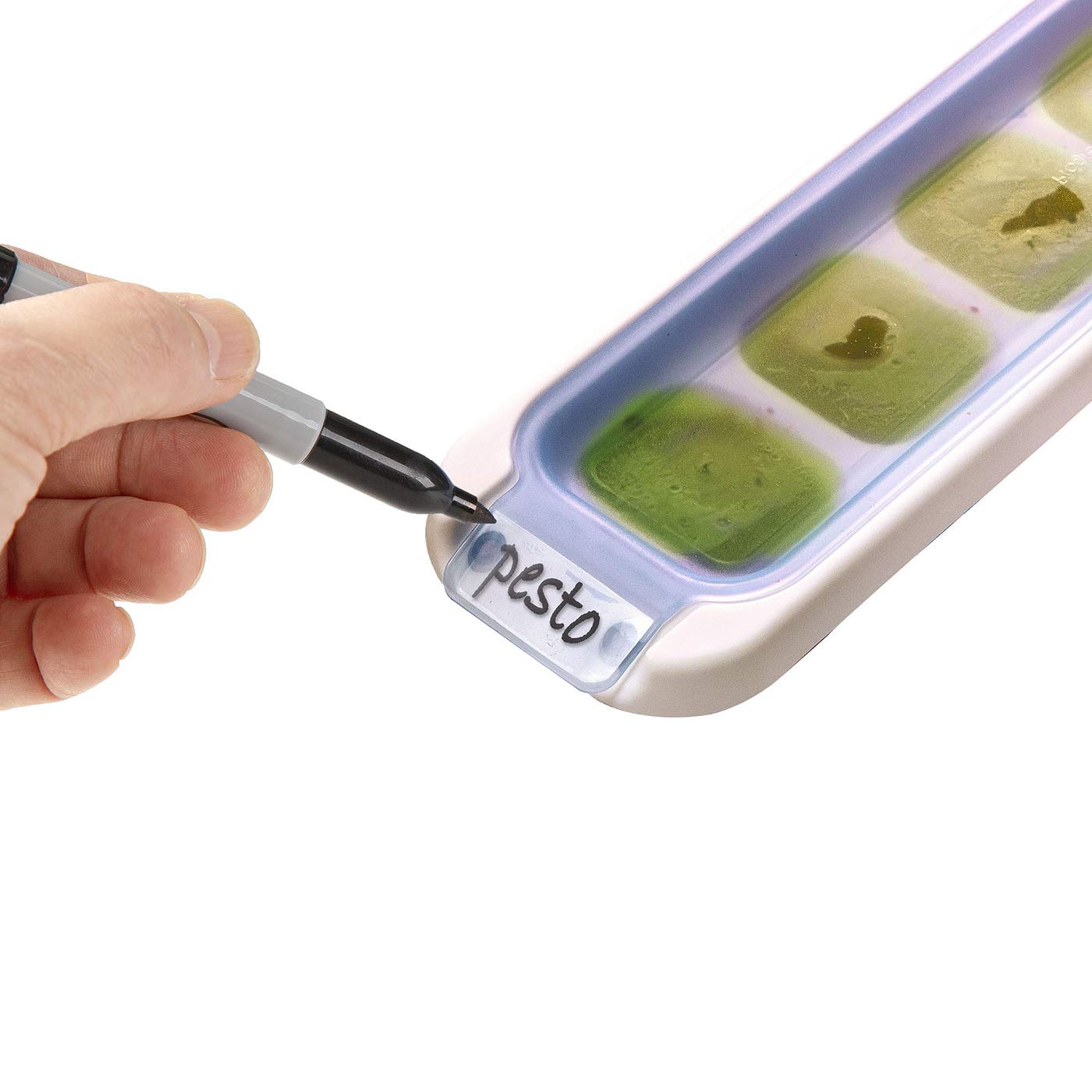 Prepworks Freezer Pods 2 Tablespoon Reusable Food Storage Tray Containers, Set of 2, Blue/White