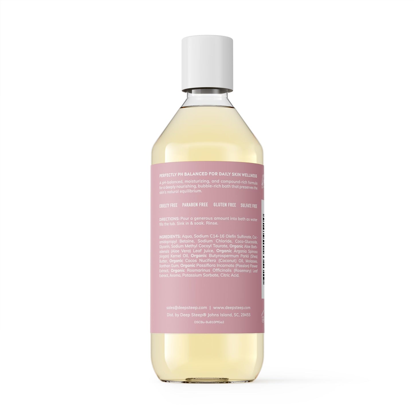 Deep Steep Bubble Bath, Passion Fruit Guava, 10 oz - Soothing Soak with Shea Butter, Argan Oil, Aloe Vera & Coconut Oil - Vegan, Sulfate-Free