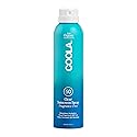 COOLA Organic Sunscreen SPF 50 Sunblock Spray, Dermatologist Tested Skin Care for Daily Protection, Vegan and Gluten Free, Fragrance Free, 6 Fl Oz