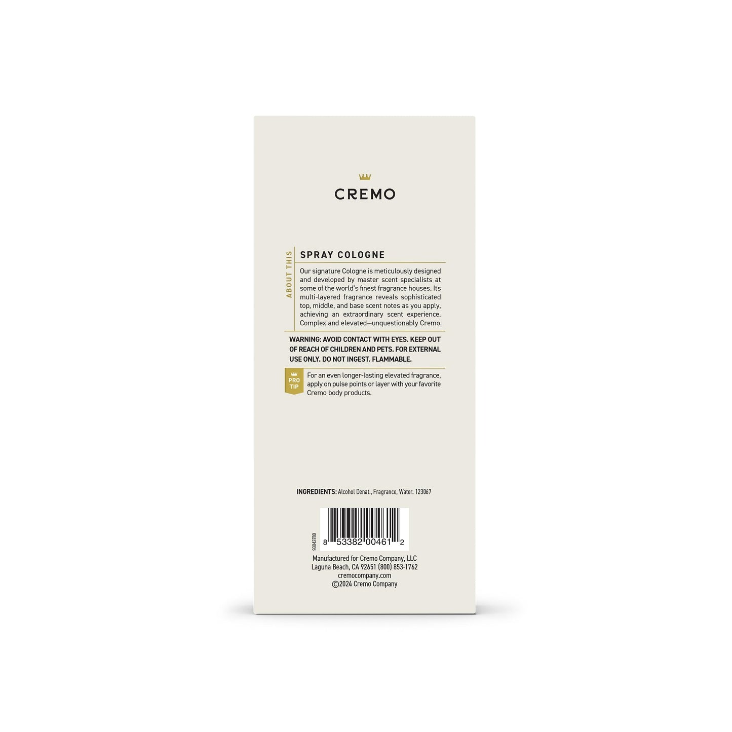 Cremo Cologne For Men - Blue Cedar & Cypress Mens Cologne Spray, A Woodsy Scent with Notes of Lemon Leaf, Cypress and Cedar, Multi-Layered Signature