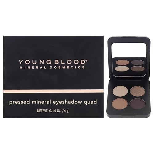 Youngblood Pressed Mineral Eyeshadow Quad - Taupe Smoke for Women - 0.14 oz Eye Shadow