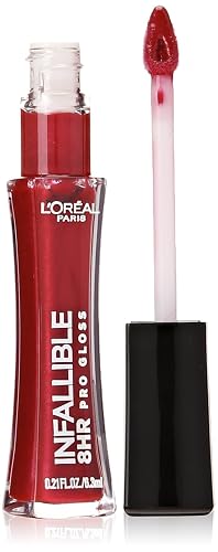 L'Oréal Paris Infallible 8 HR Pro Gloss, Rebel Red, 0.21 fl. oz.
