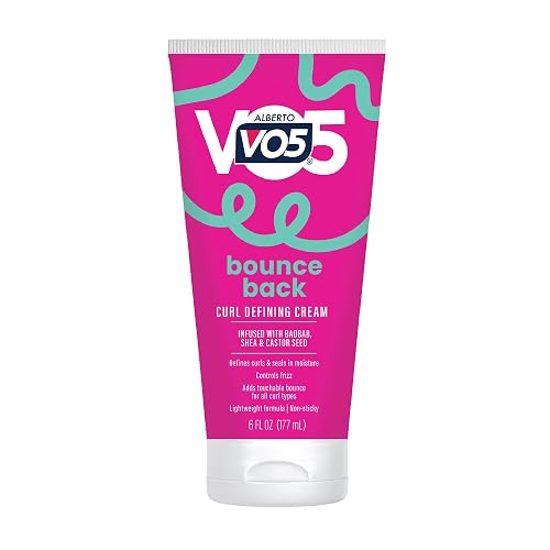 Alberto V05 Bounce Back Curl Defining Cream - Nourishing Curl Cream for Frizz Control - Baobab, Coconut, Shea, and Castor Oil - Color-Safe - 6 oz Beauty & Personal Care VO5