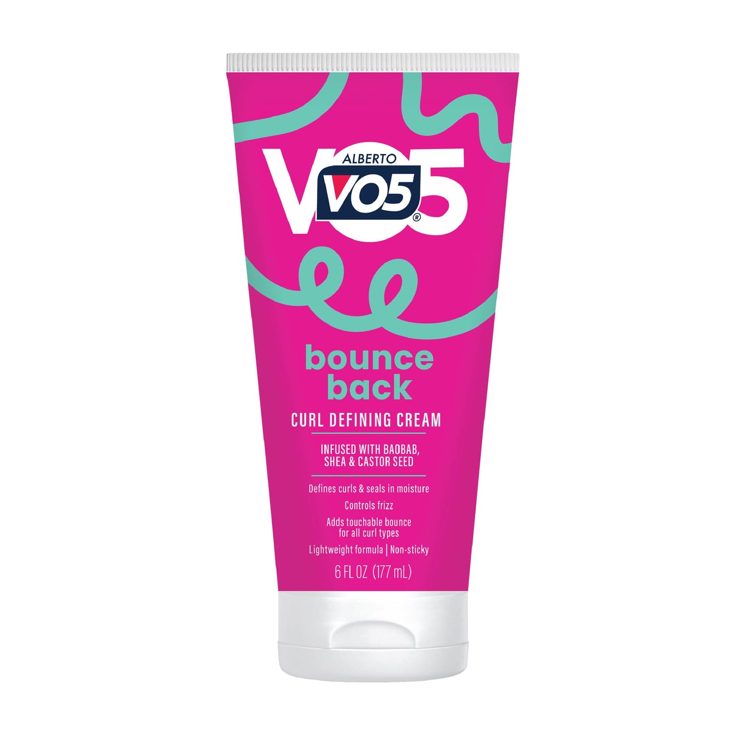 Alberto V05 Bounce Back Curl Defining Cream - Nourishing Curl Cream for Frizz Control - Baobab, Coconut, Shea, and Castor Oil - Color-Safe - 6 oz Beauty & Personal Care VO5