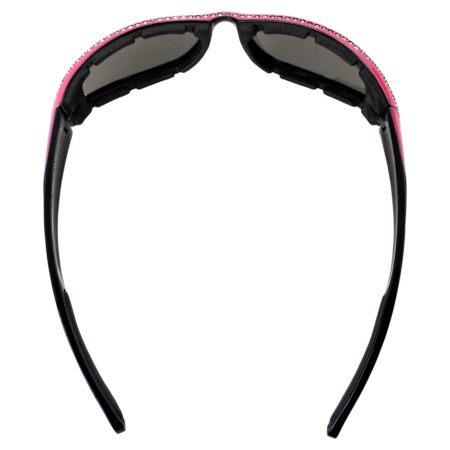 Global Vision Eyewear Marilyn 11 Ladies Motorcycle Sunglasses Riding Glasses with Flash Mirror Lenses Bling