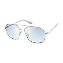 PRIVÉ REVAUX "Cooper Designer Sunglasses, Silver/Blue