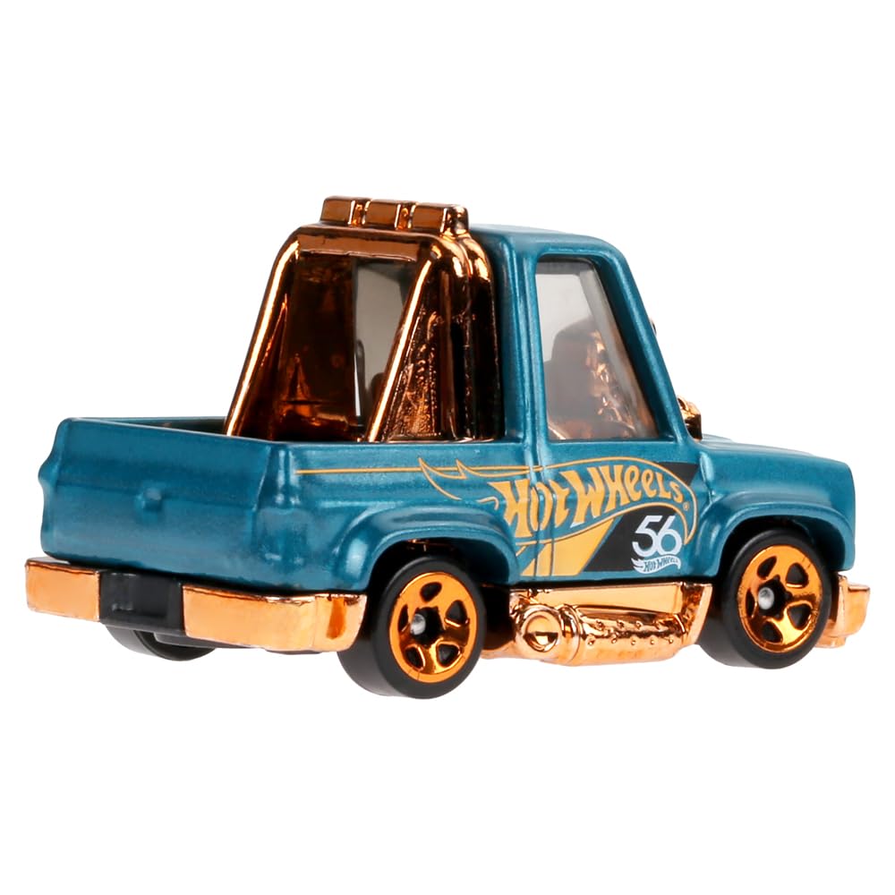 Hot Wheels Collectible Die-Cast Vehicle - Toon'd '83 Chevy Silverado Pickup Truck - Teal and Gold - HDH54-1/6