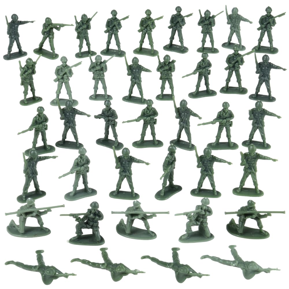U.S. Toy Green Army Men Soldiers Set – 36 Pc Classic Military Action Figures for Kids, Party Favors & Collectibles, Ages 3+