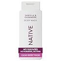 Native Body Wash Contains Naturally Derived Ingredients | For Women & Men, Sulfate, Paraben, & Dye Free Leaving Skin Soft and Hydrated |Vanilla