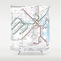 JOOCAR Boston Metro Map Shower Curtain Waterproof Splash Fabric Bathroom Accessories