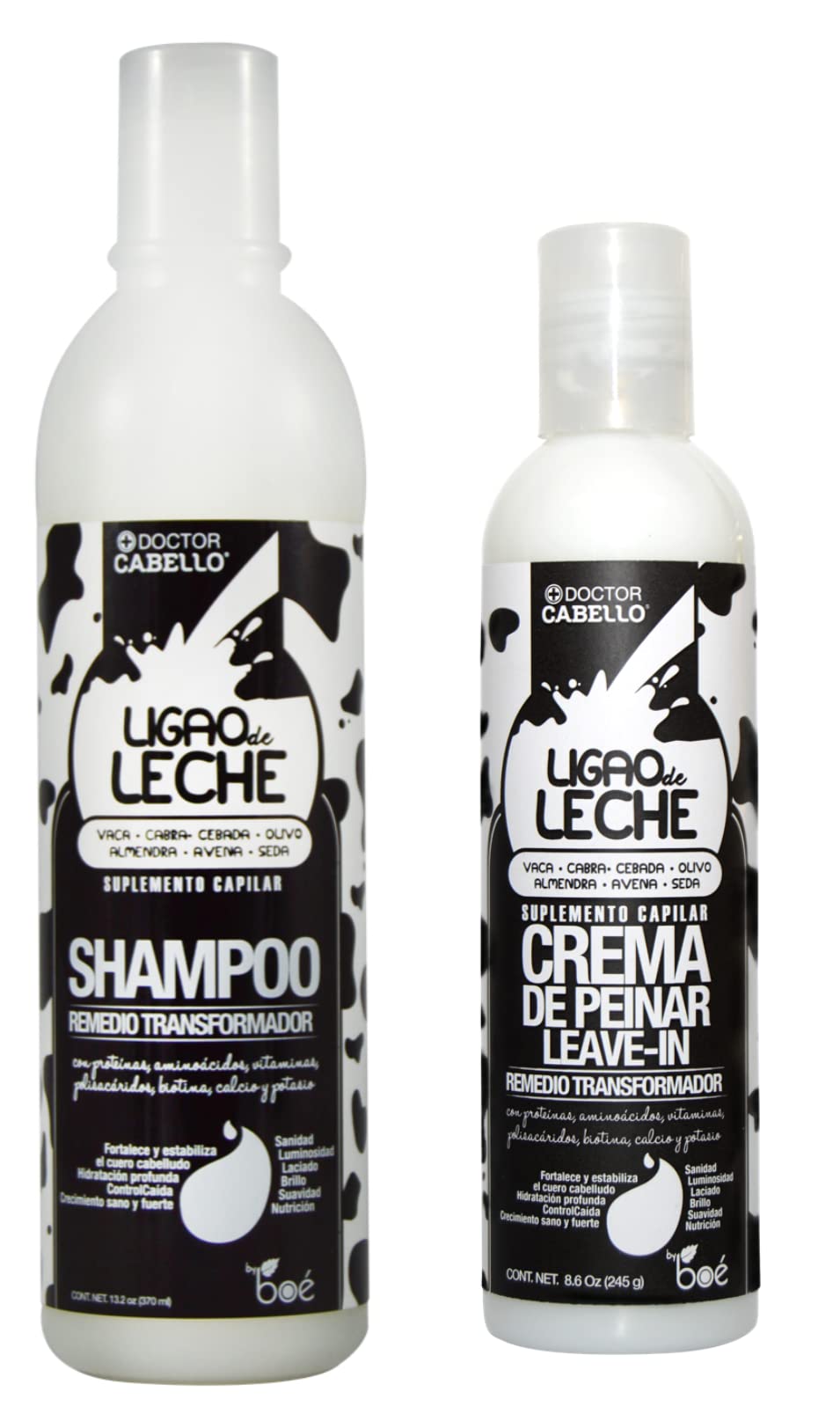 Doctor Cabello Ligao De Leche Combo Set - Suero leave-in 8.6oz and shampoo 13.2oz