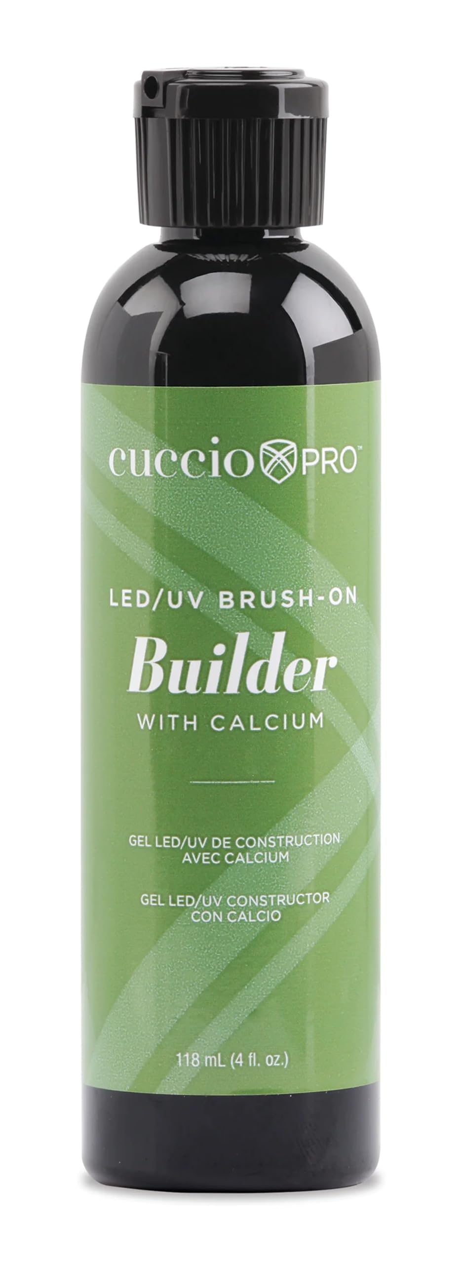 Cuccio Pro Brush-On Builder Gel with Calcium - LED and UV Self-Leveling Formula - Soak-Off Gel with Hard Gel Strength - Chip-Resistant Clear Finish