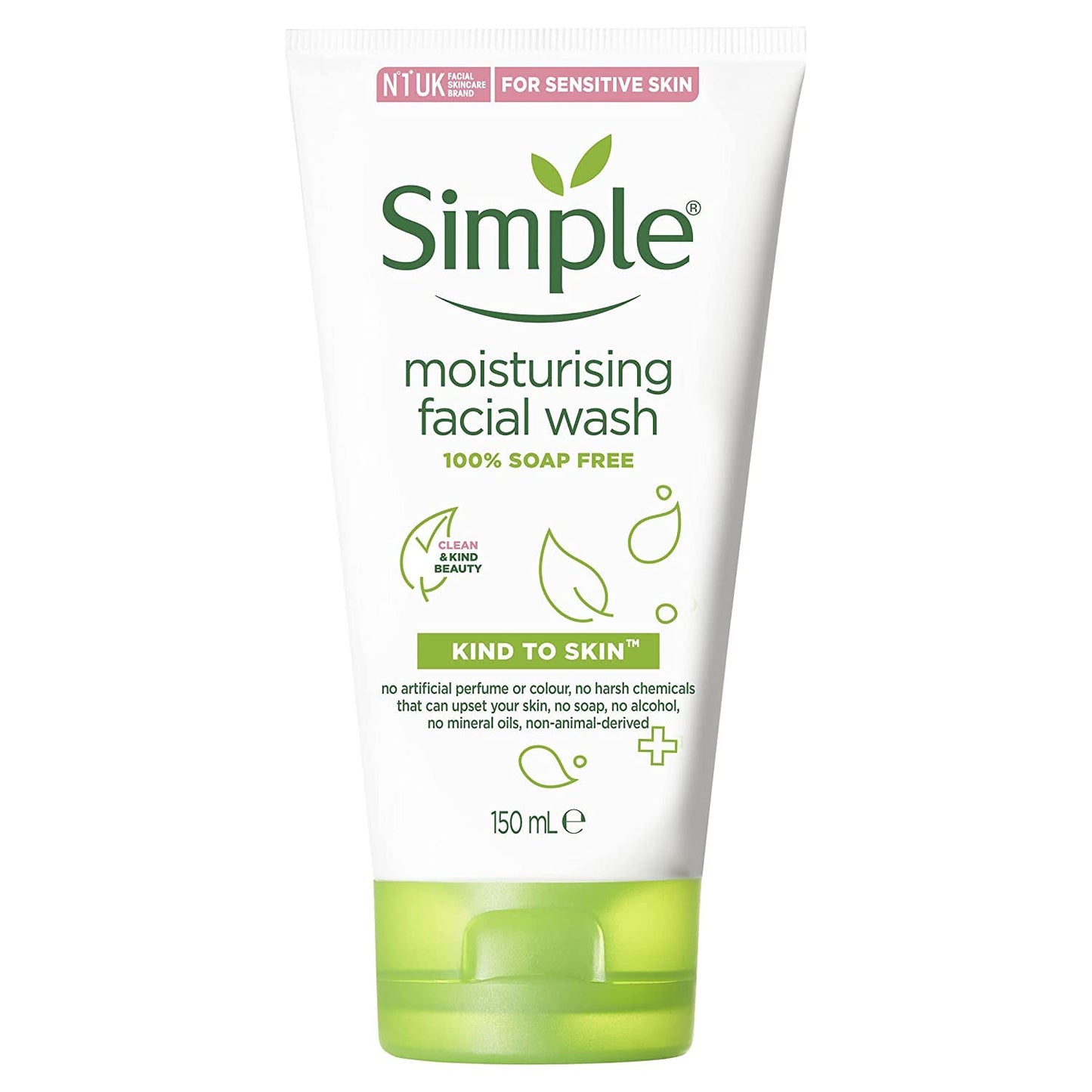 Simple Moisturizing Kind to Skin Face Wash, 5 oz (4 pack) (Bundle)