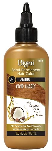Bigen Semi Permanent Hair Color #A4 Amber, 3 oz (Packs of 6)