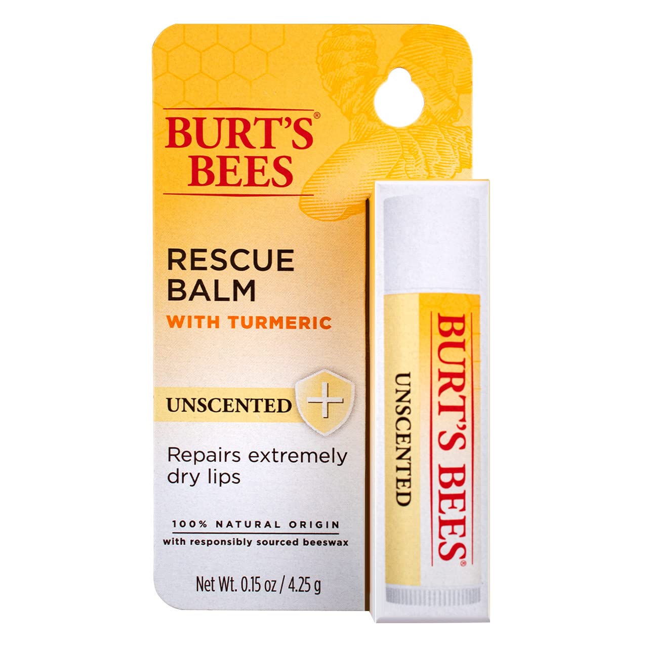 Burts Bees Lip Balm Rescue Unscented .15 Ounce - 10792850911038