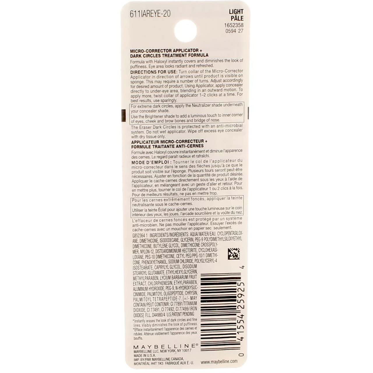 Maybelline Instant Age Rewind Eraser Dark Circles Treatment Concealer 150 Eutraliseur 0.2 oz ( Pack of 3)