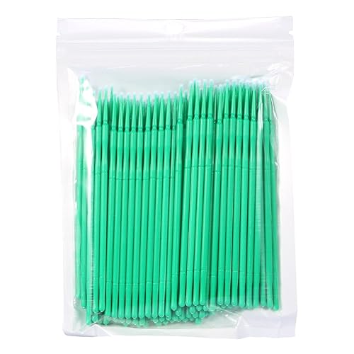 Salmue 4 Colors Available 100PCS/Bag Disposable Micro Applicator Brushes, Women Eyelash Extension Brushes for Makeup Brushes, Extension Mascara Brush