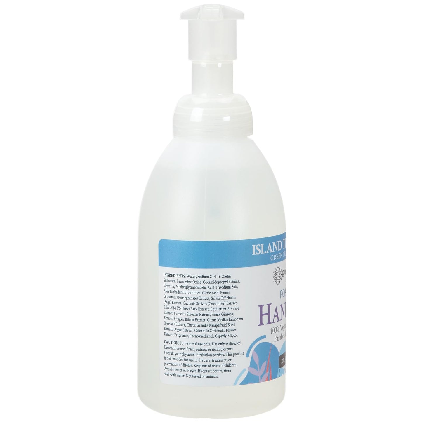 Ginger Lily Farms Botanicals All-Purpose Foaming Hand Soap Refill, Island Tranquility, 100% Vegan & Cruelty-Free, Green Tea Lemongrass Scent, 20 Fl Oz