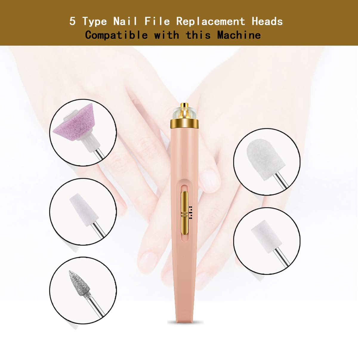 10 Pieces Nail File Replacement Head Refills for Perfect Finishing and Well Touch Salon Nails Electronic Nail File and Full Manicure