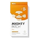 Hero Cosmetics Mighty Patch™ Face Patch - XL Hydrocolloid Face Mask for Acne, 5 Large Pimple Patches for Zit Breakouts on Nose, Chin, Forehead