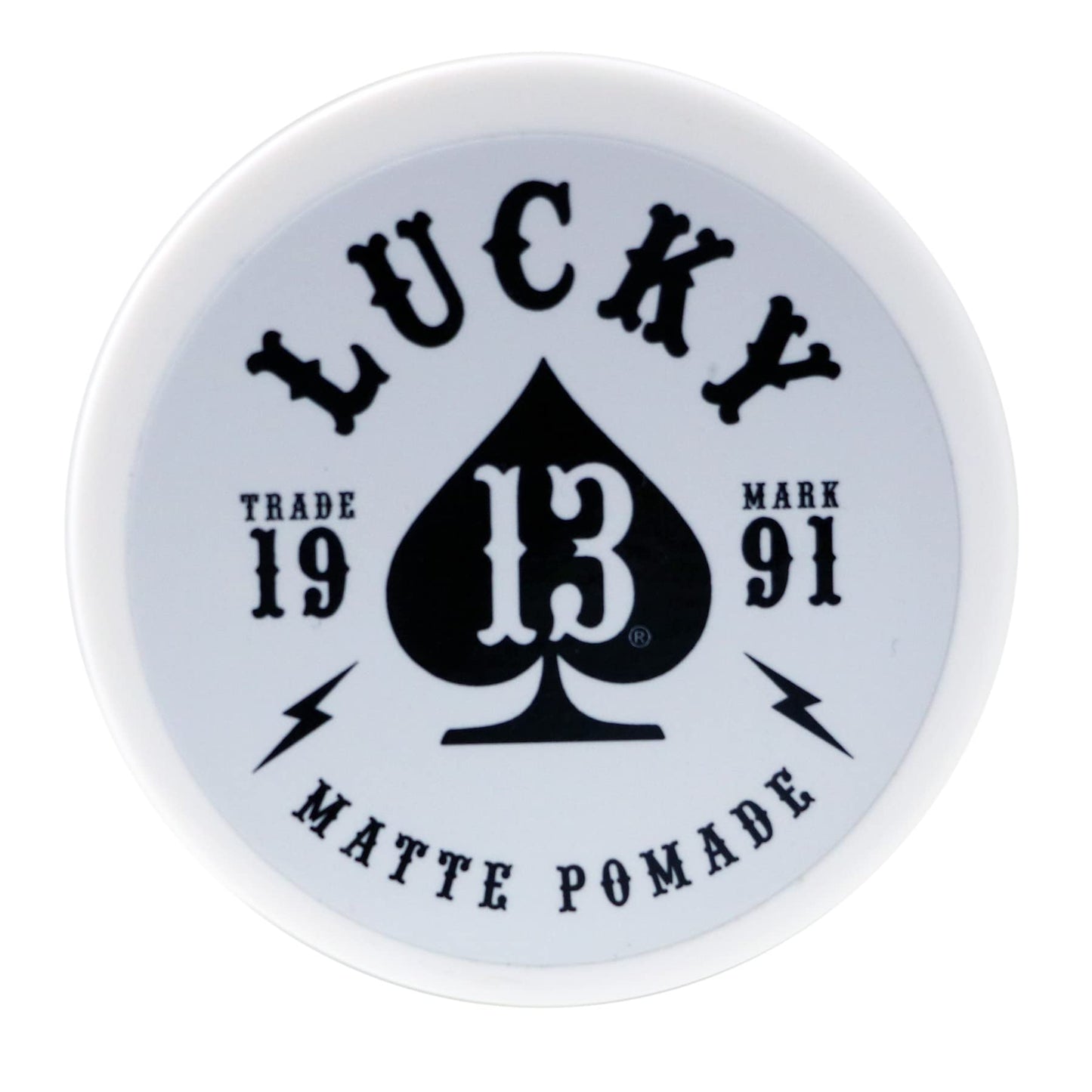 Lucky 13 Barber Supplies Matte Hair Pomade | Water-Based | High Hold | Matte Finish | Tobacco Vanilla Scent, 4oz
