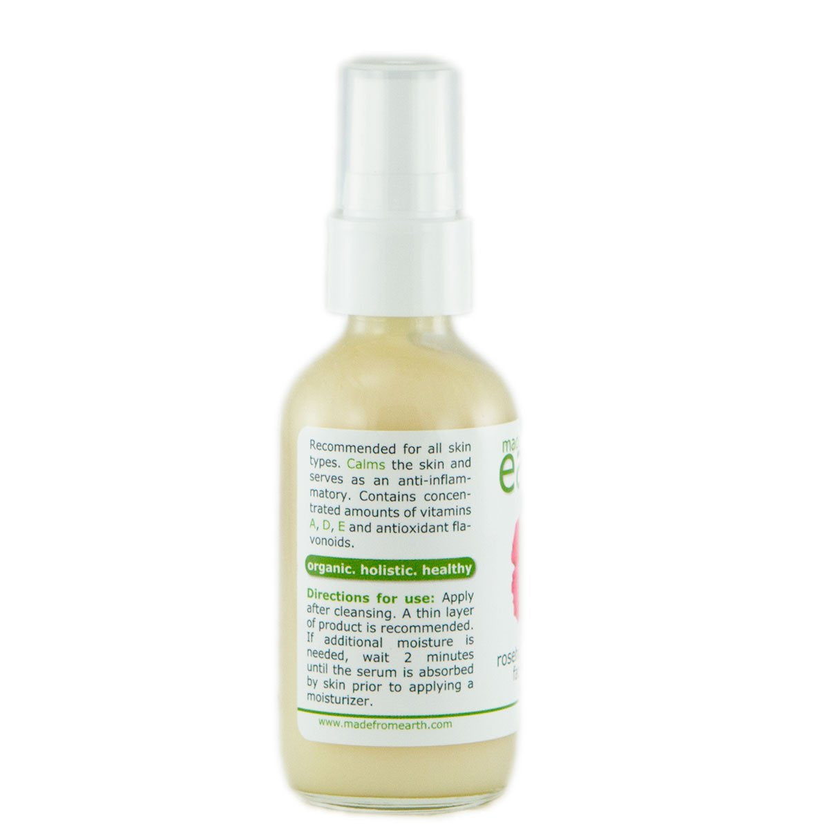 Rosehip Facial Serum - Calms Redness, Sensitive and Dry Skin, 2 oz