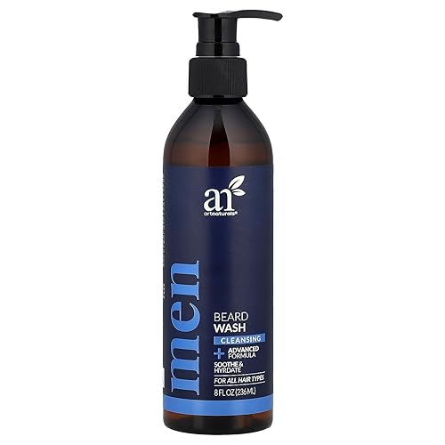 Artnaturals Natural Beard Shampoo Wash - (8 Fl Oz / 236ml) - Infused with Aloe Vera, Tea Tree and Jojoba Oil - Sulfate Free