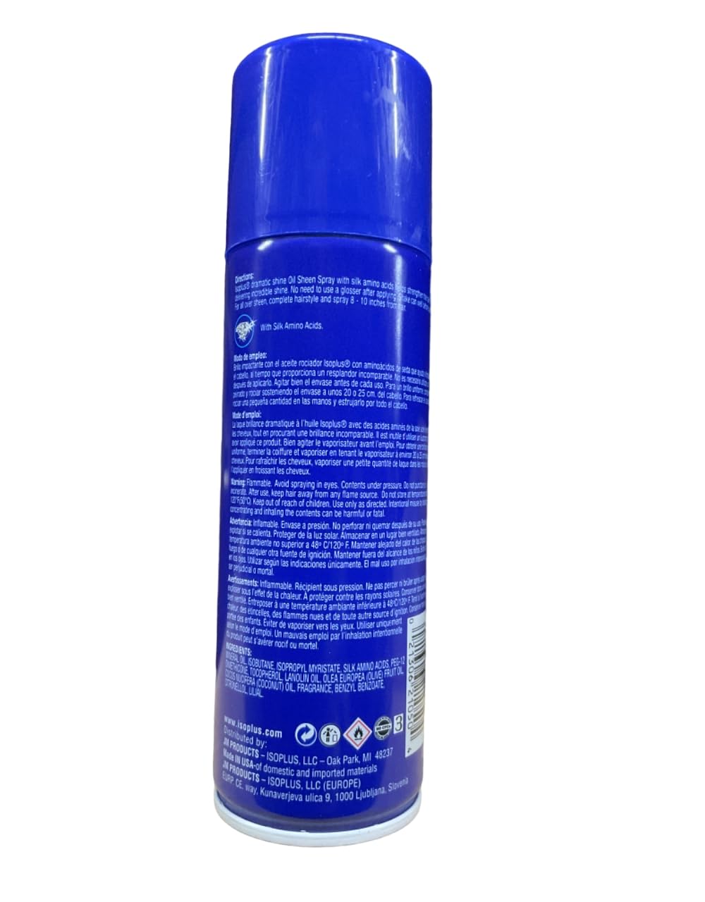 Isoplus Oil Sheen Regular Conditioning Hair Spray, 7 Oz