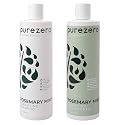 Purezero Rosemary Mint Clarifying Silicone Free Shampoo & Conditioner Set - Vegan Duo for Balanced Scalp, Build-Up Removal & Fresh Minty Finish