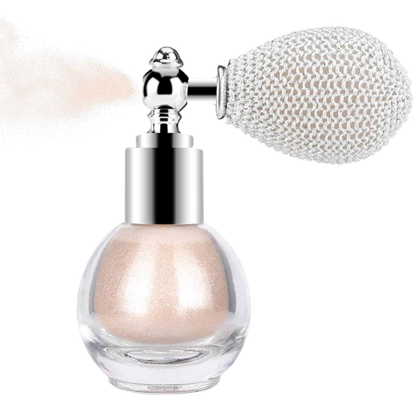 KYDA Champagne Body Glitter Spray, Shimmer Loose Powder Spray Sparkle Powder, Cosmetic Shimmer Makeup Glitter for Hair Body Face Clothes Nail Art