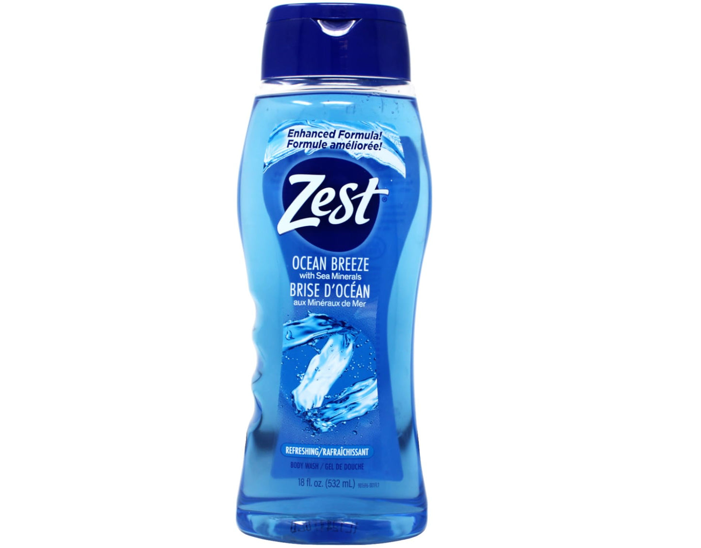 Zest Body Wash Ocean Breeze with Sea Minerals Refresh 18 Ounce (Pack of 2)