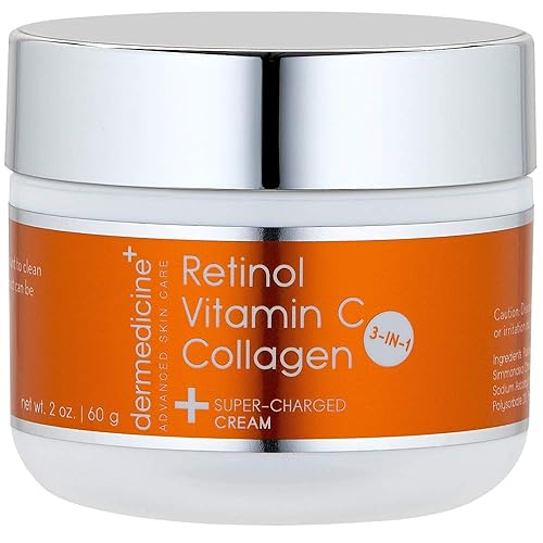 Vitamin C + Retinol + Collagen | Super Charged Anti-Aging Cream for Face | Pharmaceutical Grade Quality | Helps Smooth & Plump Fine Lines & Wrinkles