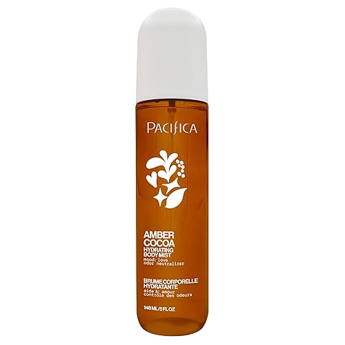 Pacifica Amber Cocoa Gourmand Body Mist for Women - Warm Vanilla Coffee Cocoa Fragrance Spray, Hydrating, Odor Neutralizing, Vegan & Cruelty-Free