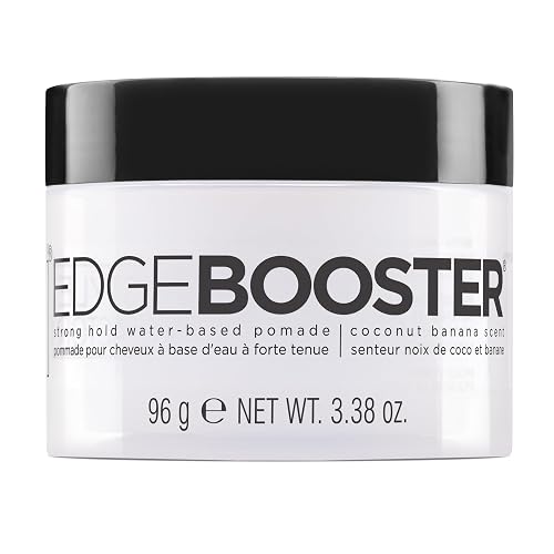 Style Factor EDGE BOOSTER Strong Hold Water-Based Pomade | Formulated with Argan Oil for Moisture & High Shine | Long Lasting Edge Control Gel |