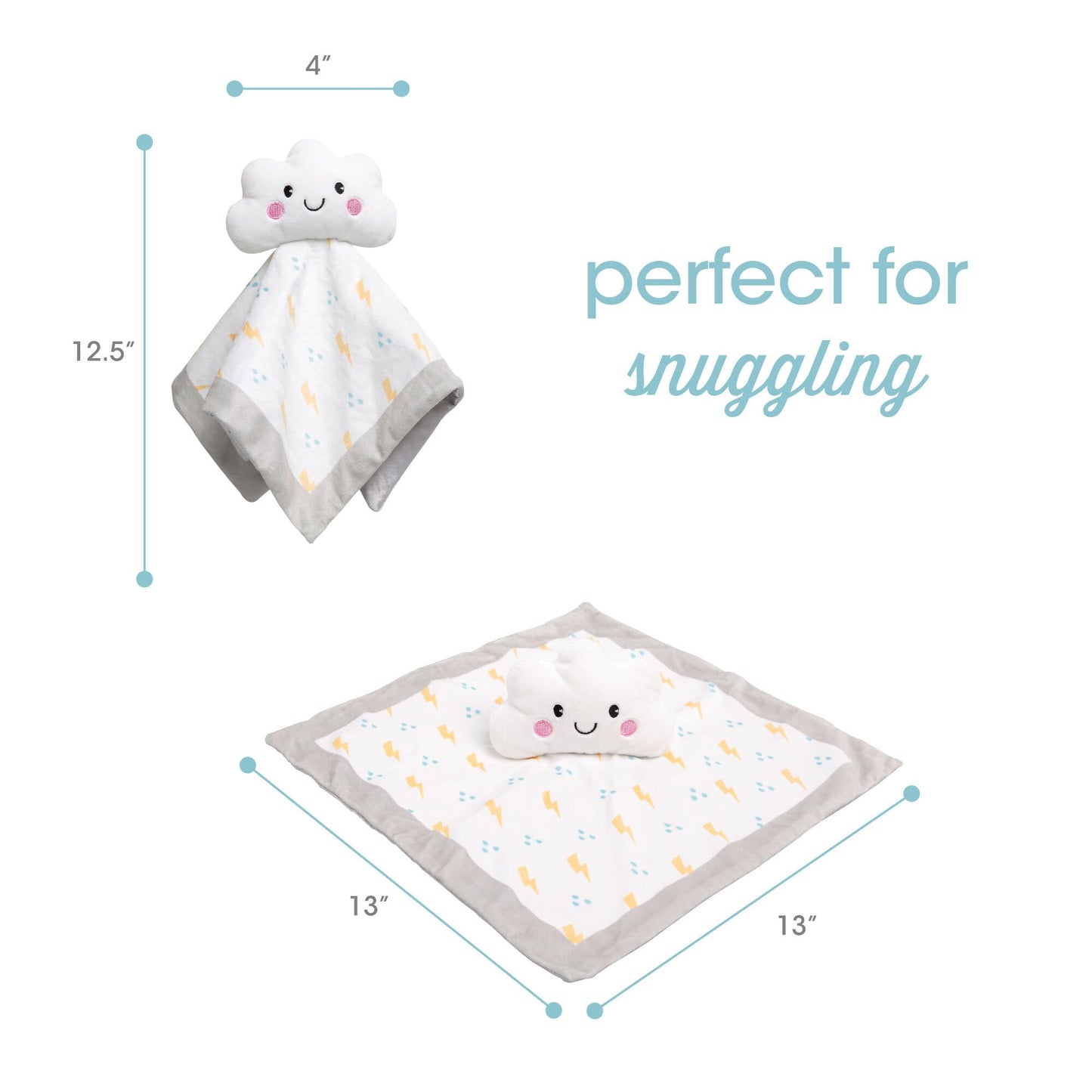Pearhead Cloud Security Blanket, Soft Baby Lovey for Babies, Snuggle Toy Stuffed Animal, Newborn Infant and Toddler Security Toy, Baby Boy or Baby…