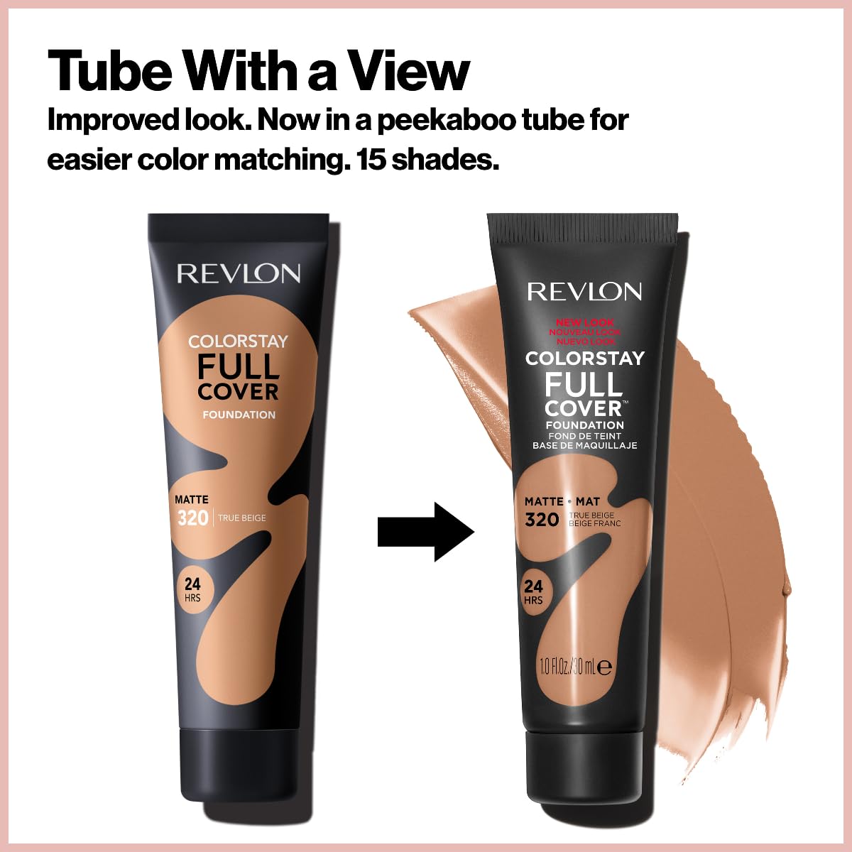 Revlon ColorStay Full Cover Longwear Matte Foundation, Heat & Sweat Resistant Lightweight Face Makeup, Toast (410), 1.0 oz