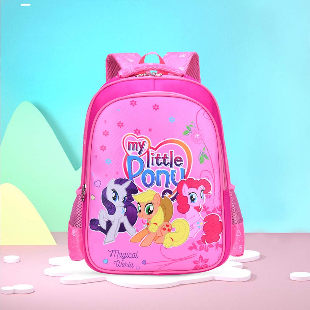 MY L. Pony Backpacks Bookbag Cute Pony Princess Style School Book Waterproof Multi Storey Bags