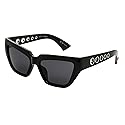 Betsey Johnson Women's Life of Luxury Square Sunglasses, Black, 57 mm