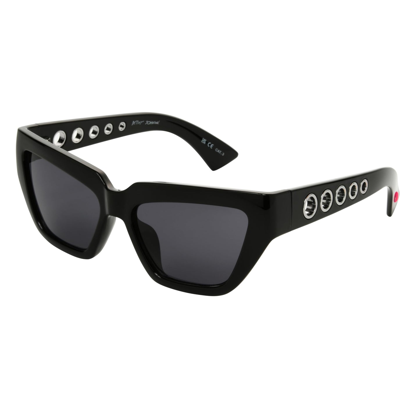 Betsey Johnson Women's Life of Luxury Square Sunglasses, Black, 57 mm