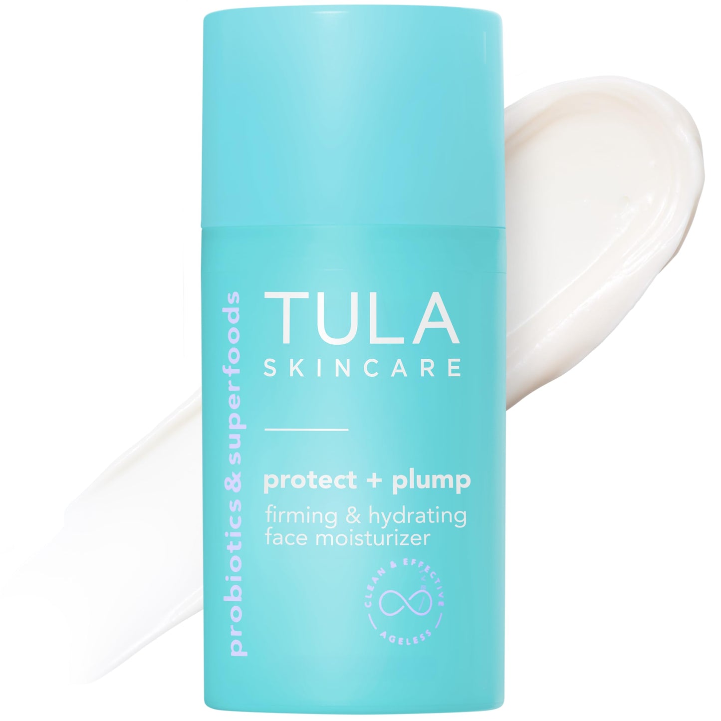 TULA Skin Care Protect + Plump Firming & Hydrating Face Moisturizer - Skincare-First, Daily Ageless Moisturizer, Minimizes the Look of Wrinkles & Fine